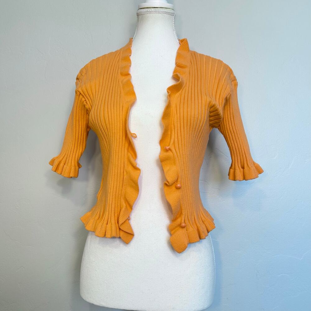 Y2k orange cardigan